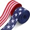 2 Rolls 20 Yard Red White and Blue Ribbon (1.5 Inch,Red, White, Blue)